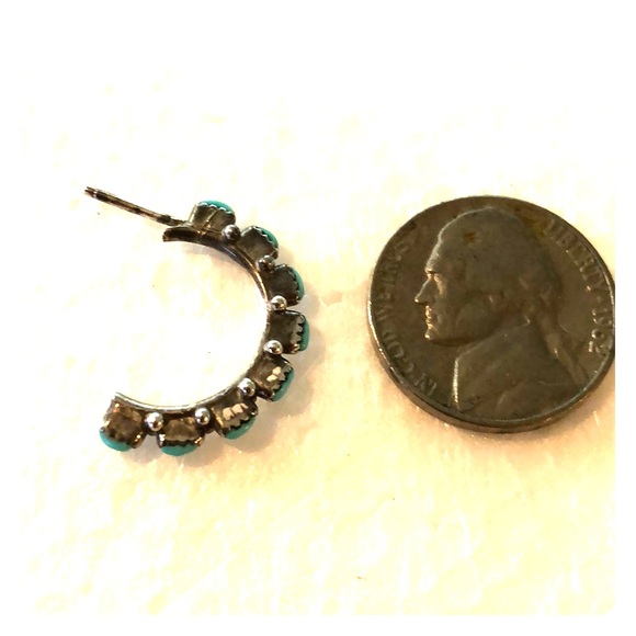 OLD PAWN HALF HOOP EARRINGS - Picture 3 of 3